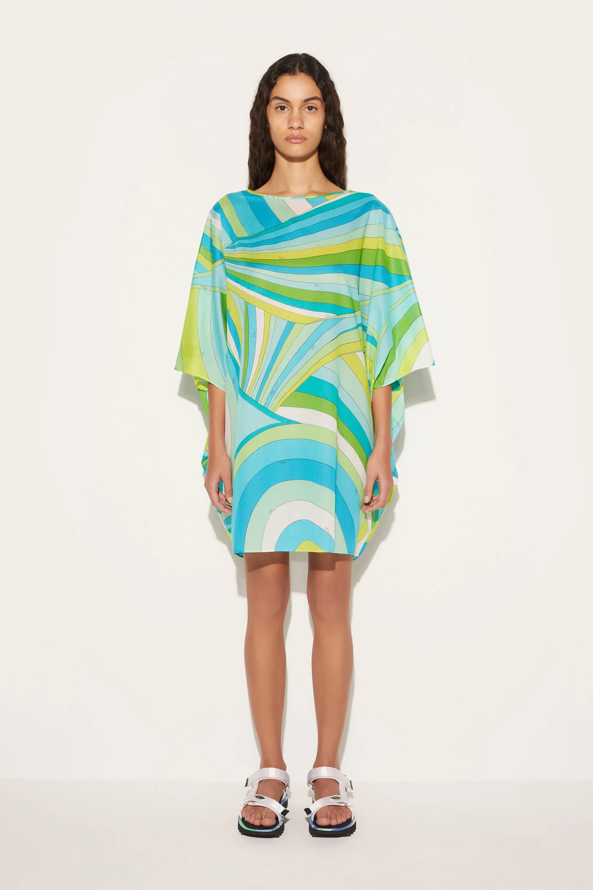 Iride-Print Cotton Kaftan