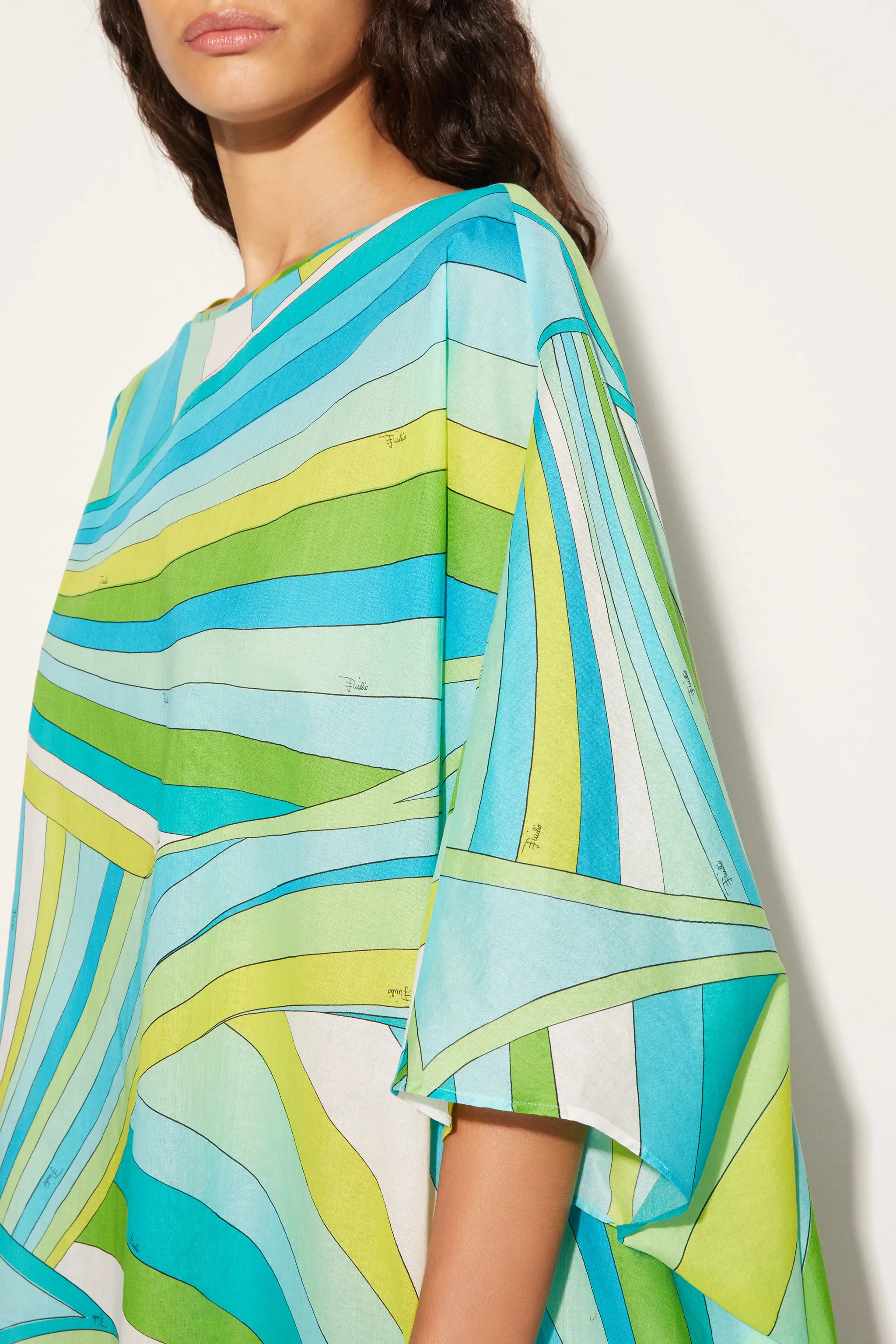 Iride-Print Cotton Kaftan