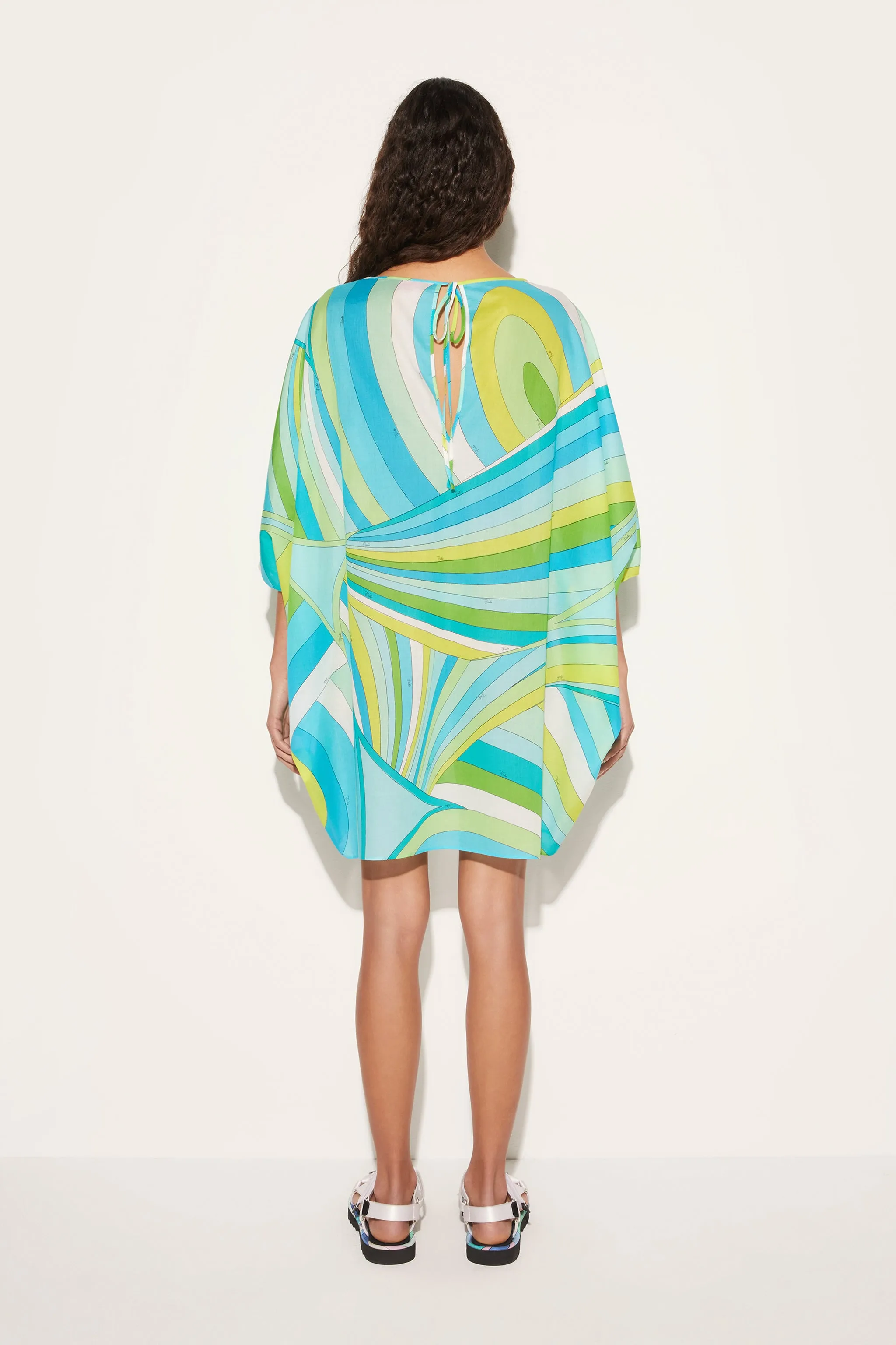 Iride-Print Cotton Kaftan