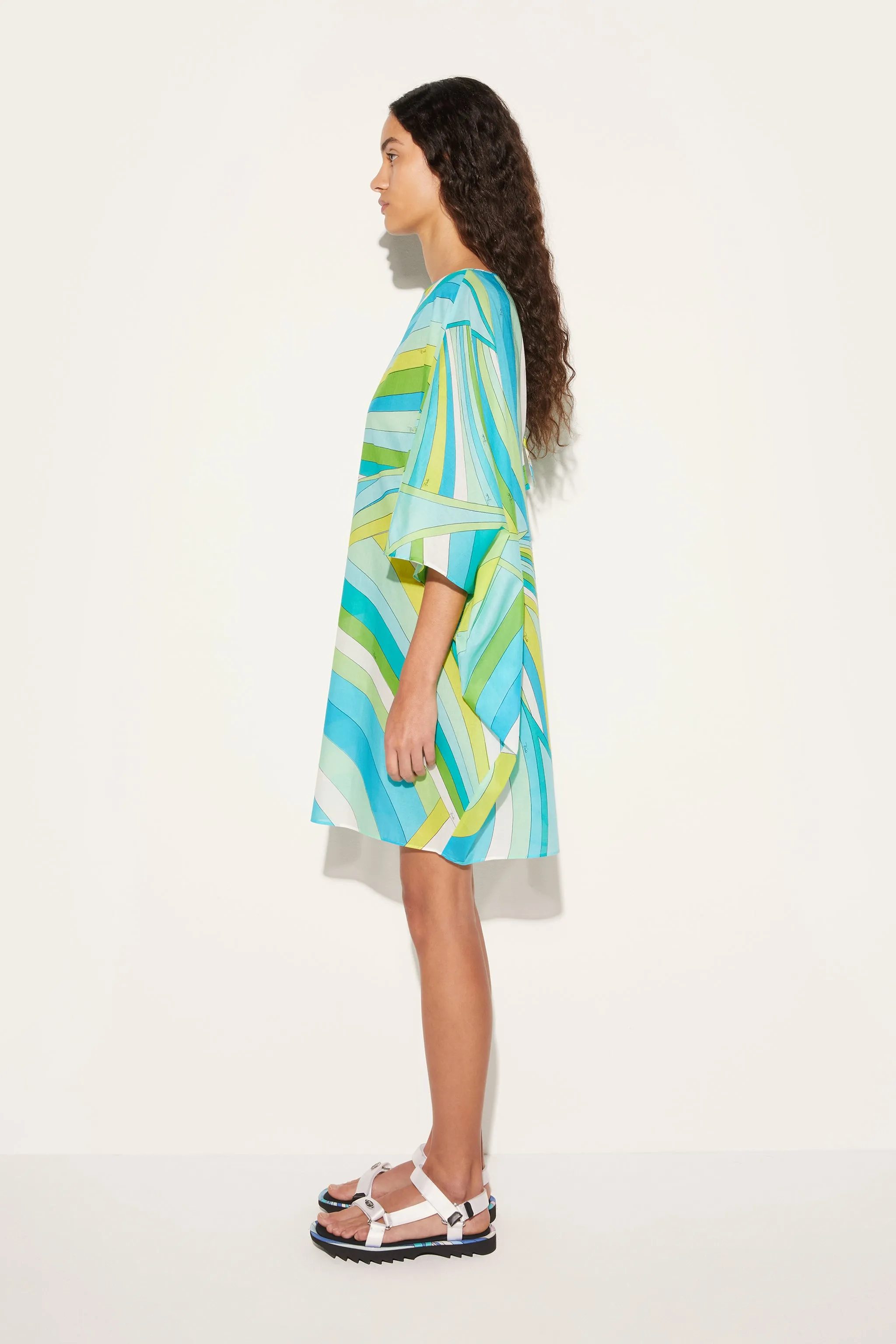 Iride-Print Cotton Kaftan