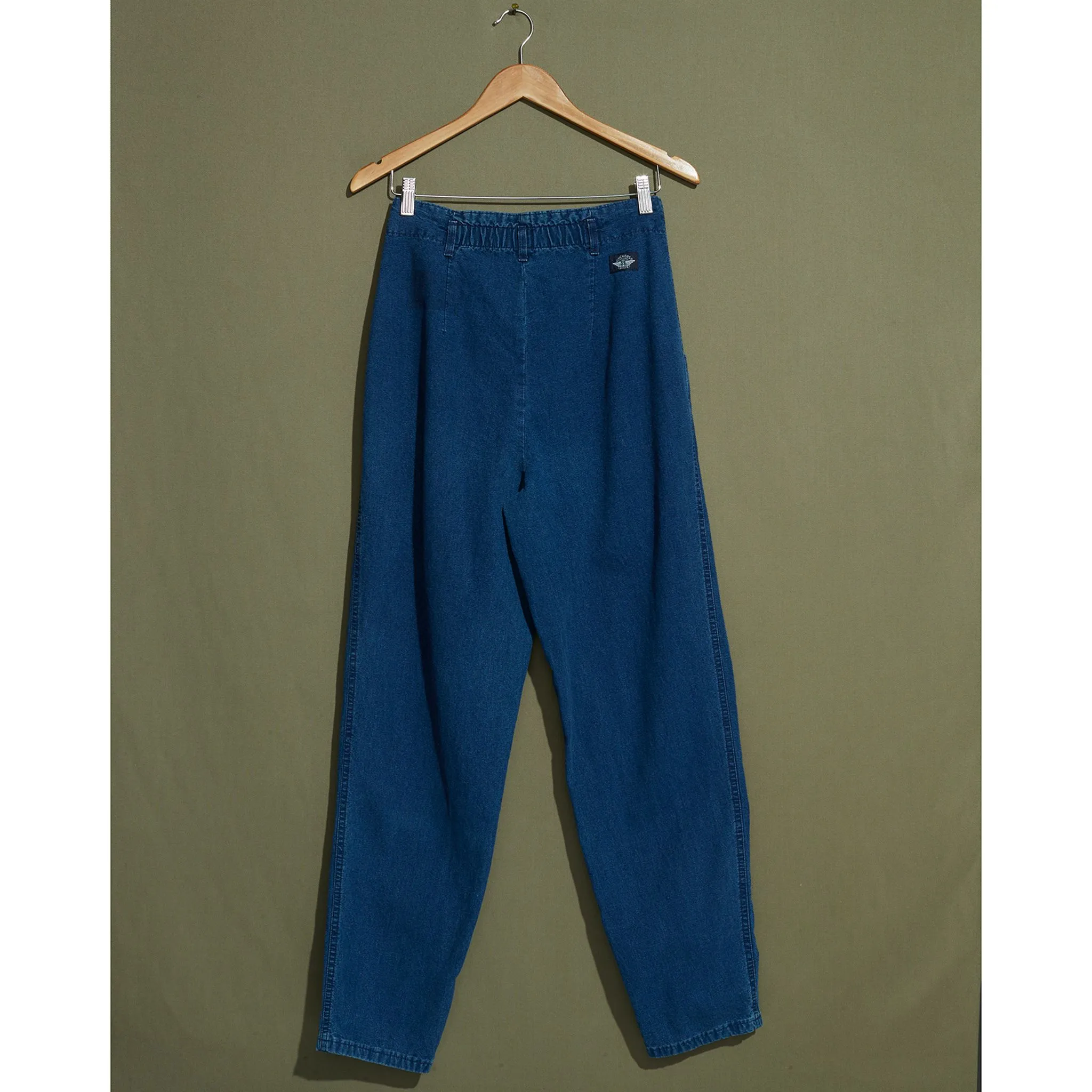 Made in USA, Double Pleated Denim Pants - 26 x 30