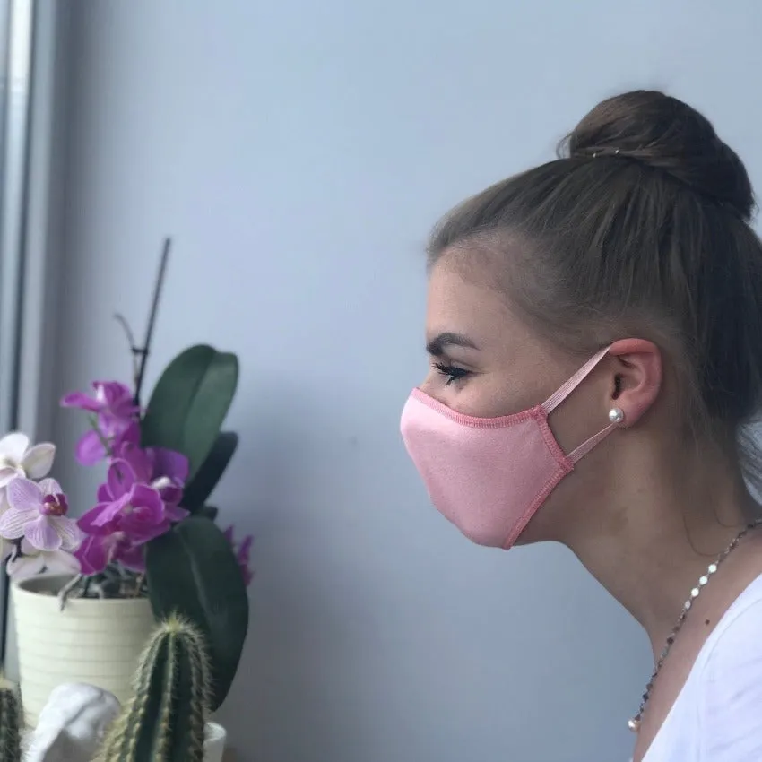 Mask | Oval Slim | Light Rose | 2-Layers | Comfy Cotton