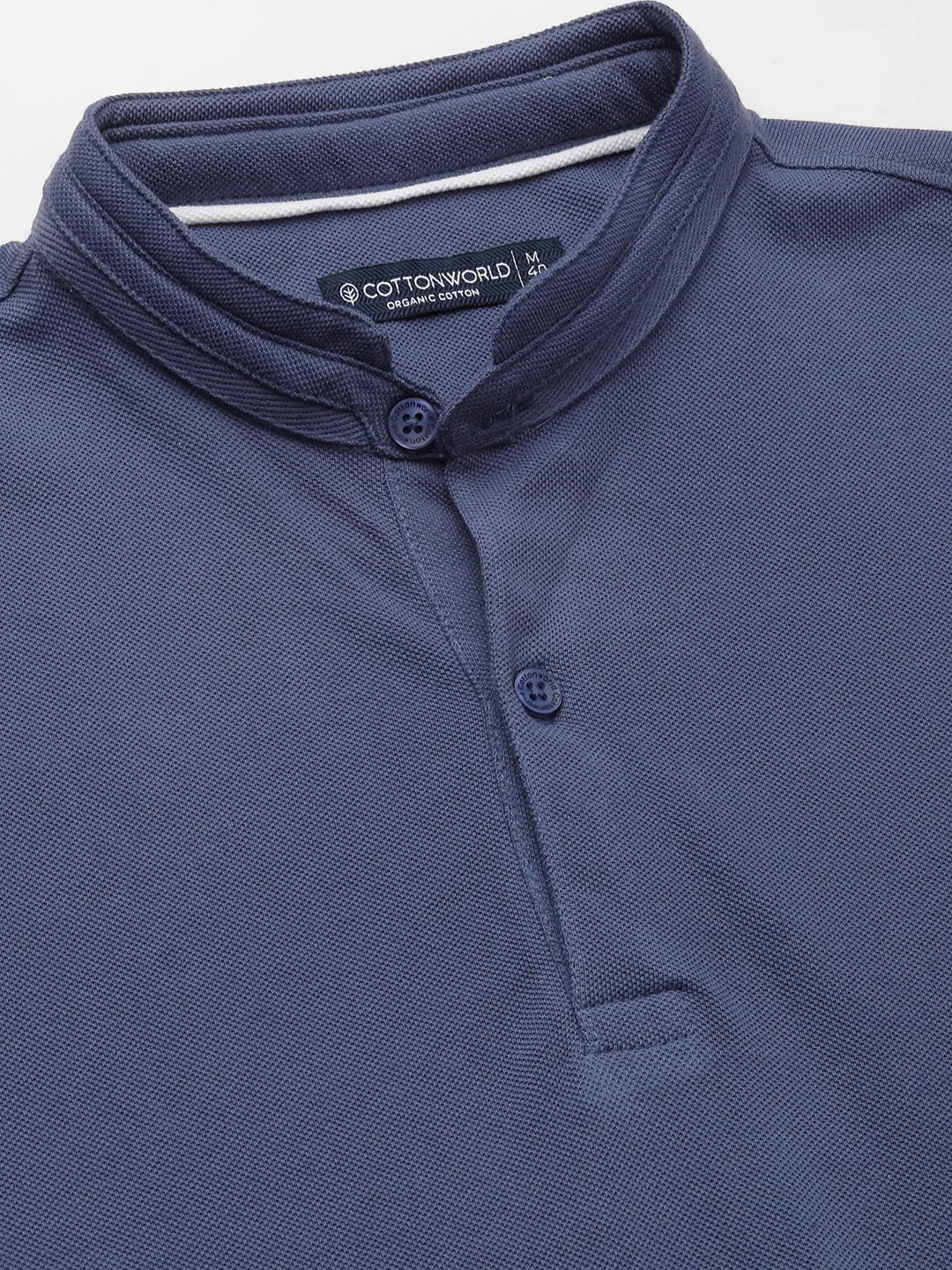 Men's Blue Cotton Regular Fit Tshirts