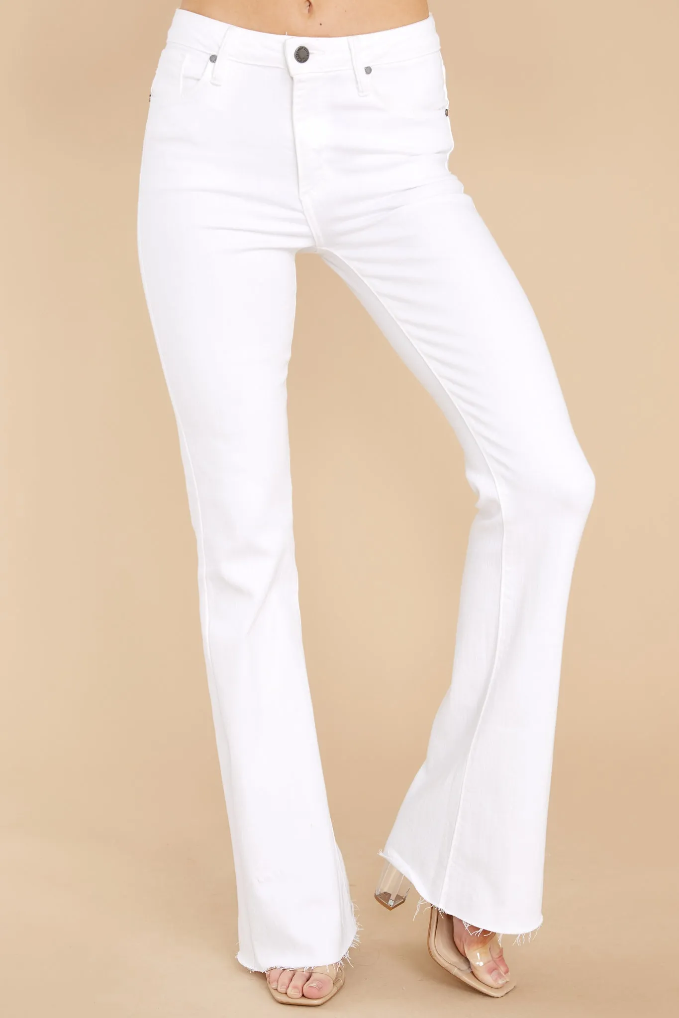 My Only Desire White Flare Jeans