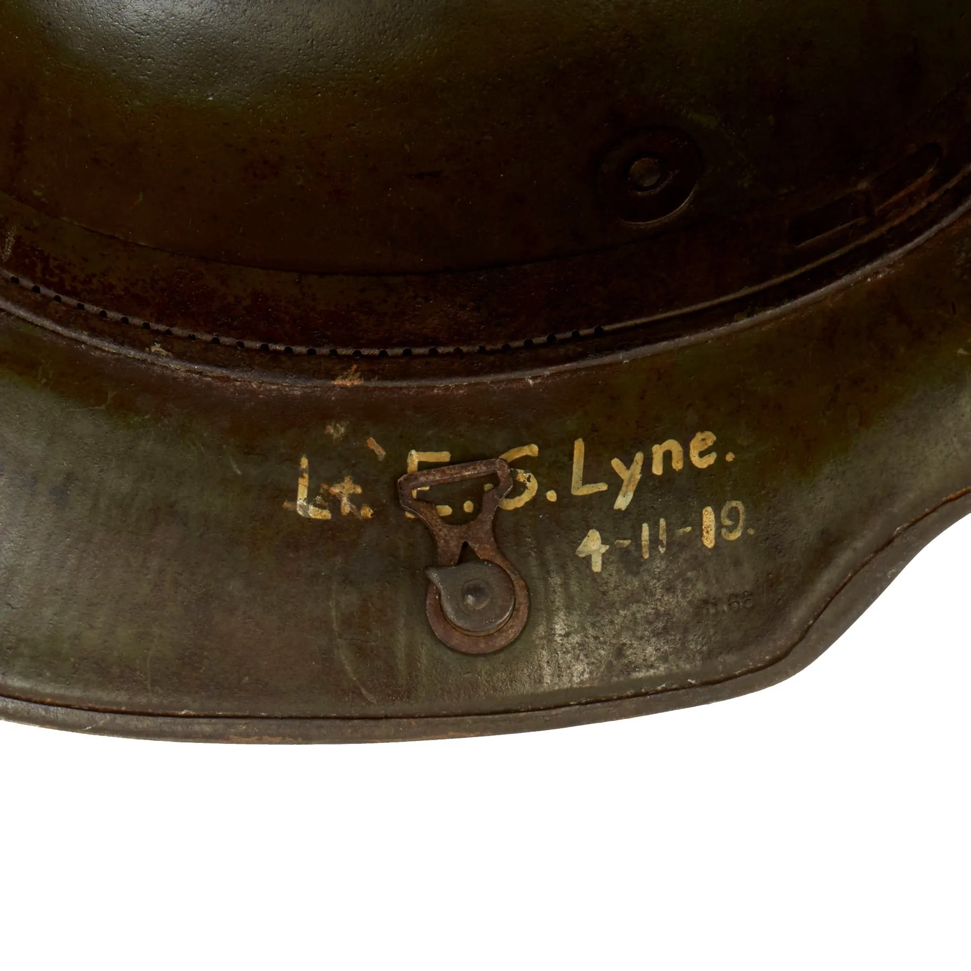 Original Imperial German WWI Named & Dated USGI Captured & Ornately Painted "368 Prussian" M16 Stahlhelm Helmet Shell - marked Si.66