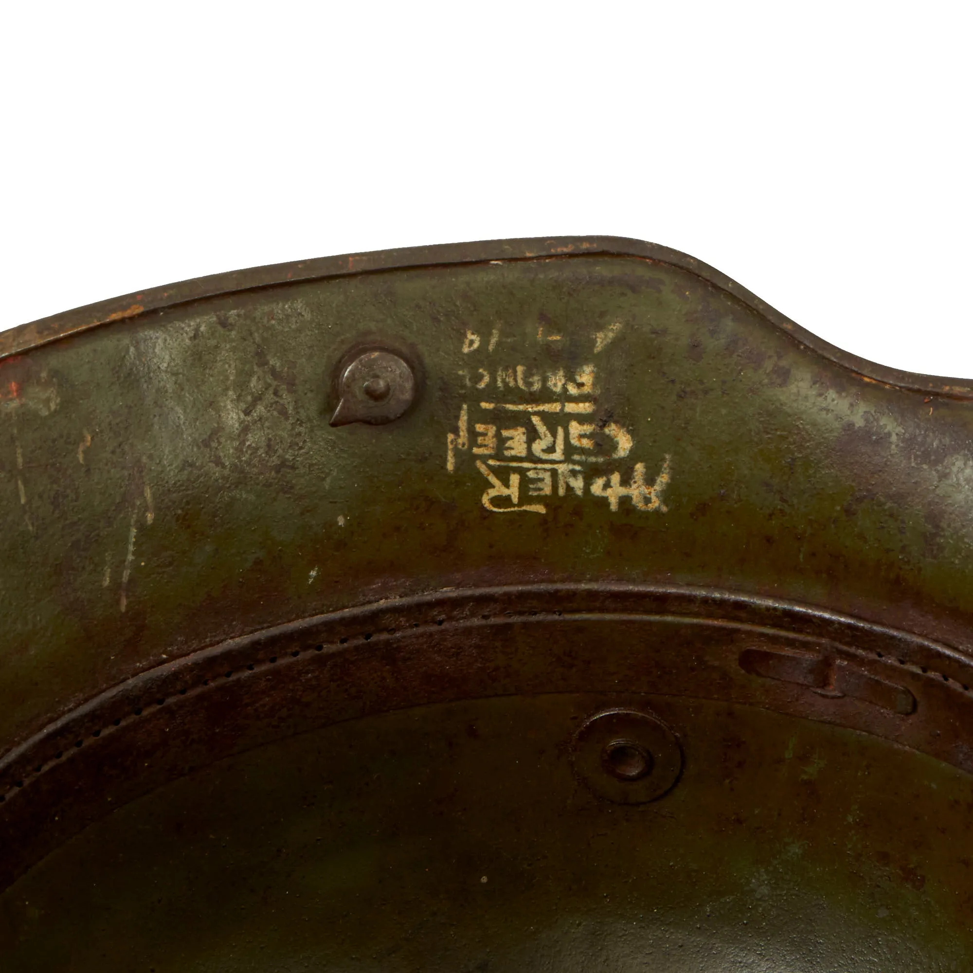 Original Imperial German WWI Named & Dated USGI Captured & Ornately Painted "368 Prussian" M16 Stahlhelm Helmet Shell - marked Si.66