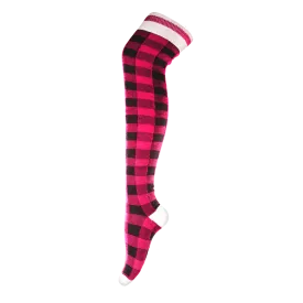 Pook Thigh High Sky Highs - Pink Plaid