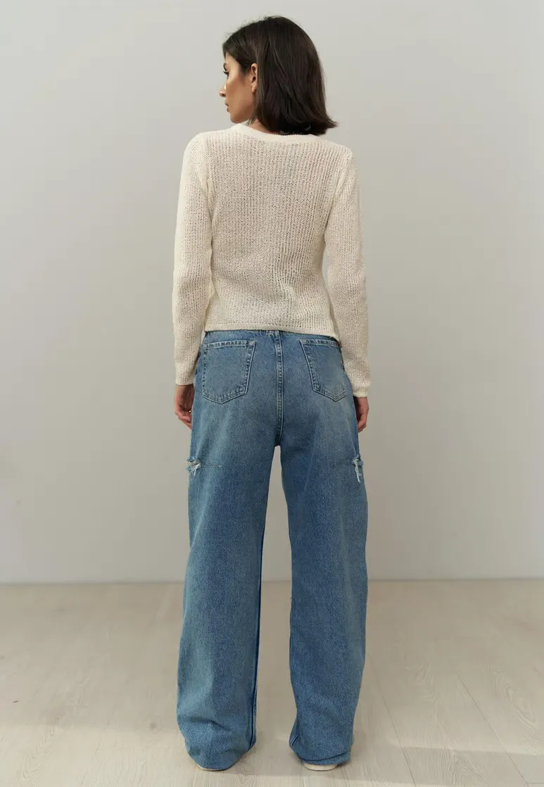 SALE - BILLIE Cut Jeans in Blue