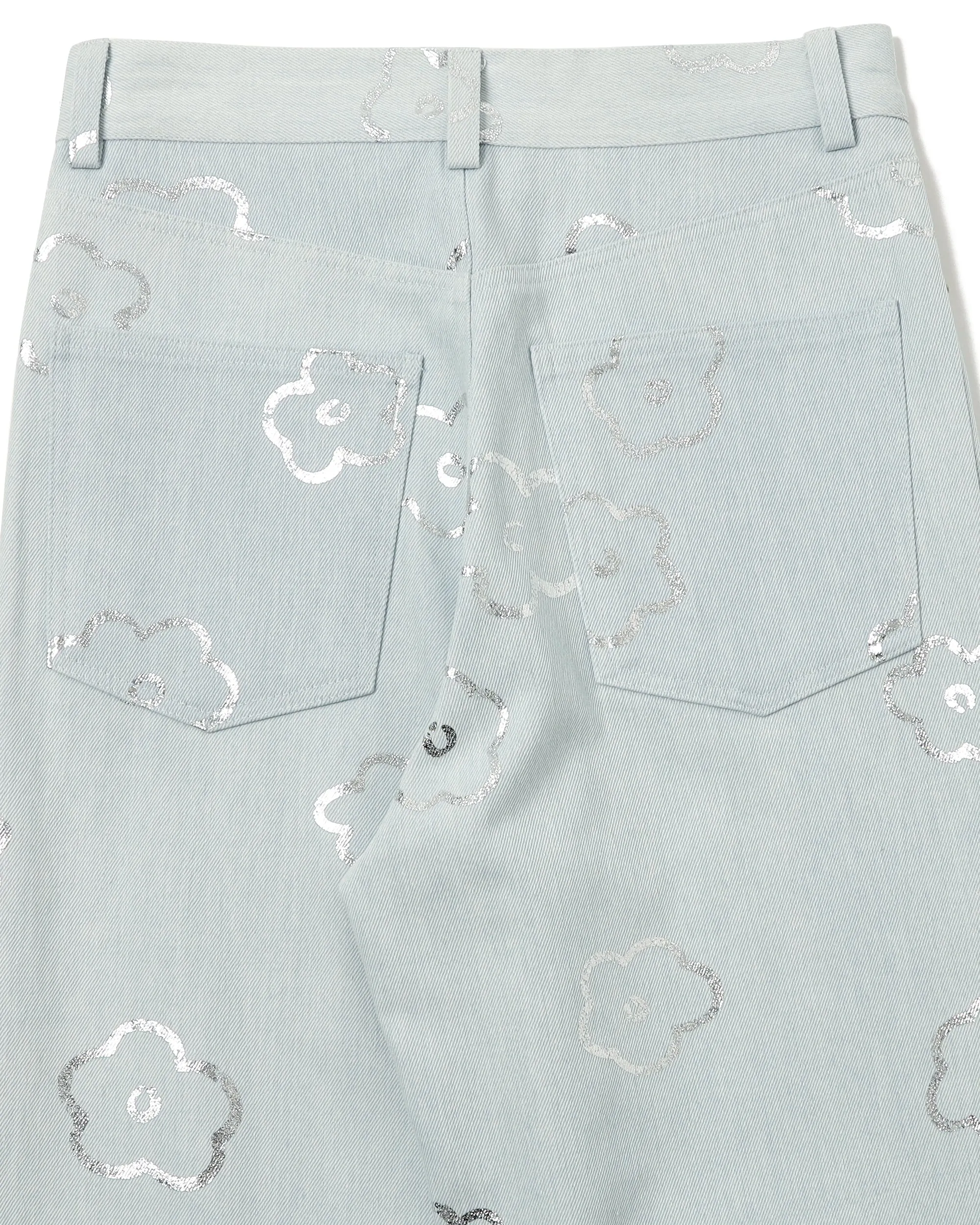 SILVER FLOWER DENIM PANTS（LIGHT BLUE）