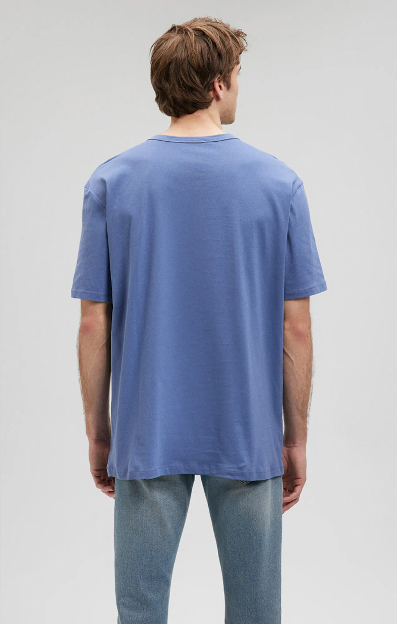 SIMPLE CREW NECK T-SHIRT IN BLUE INDIGO