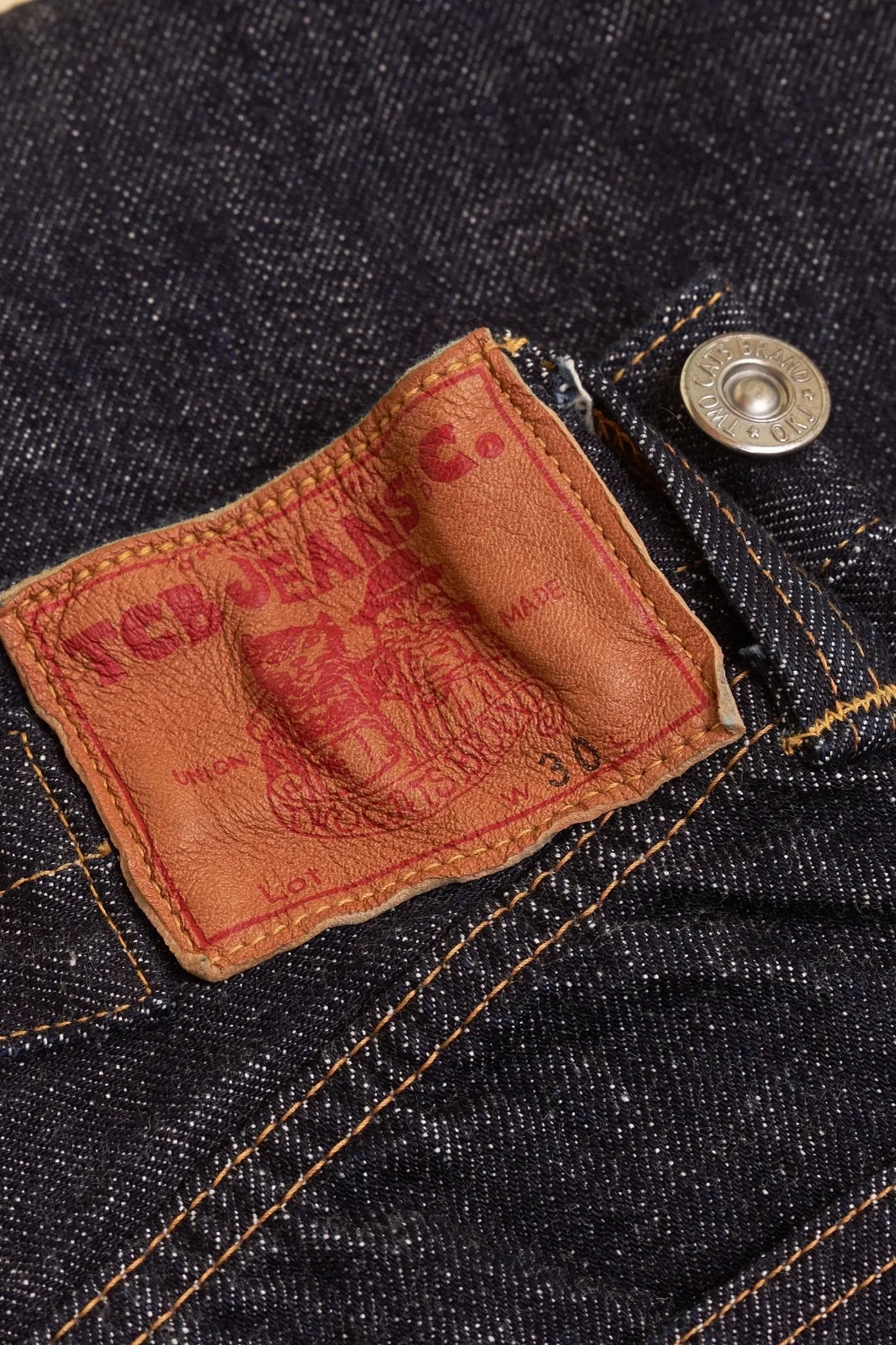 TCB Jeans 20's Straight Selvedge Denim - 12.5oz