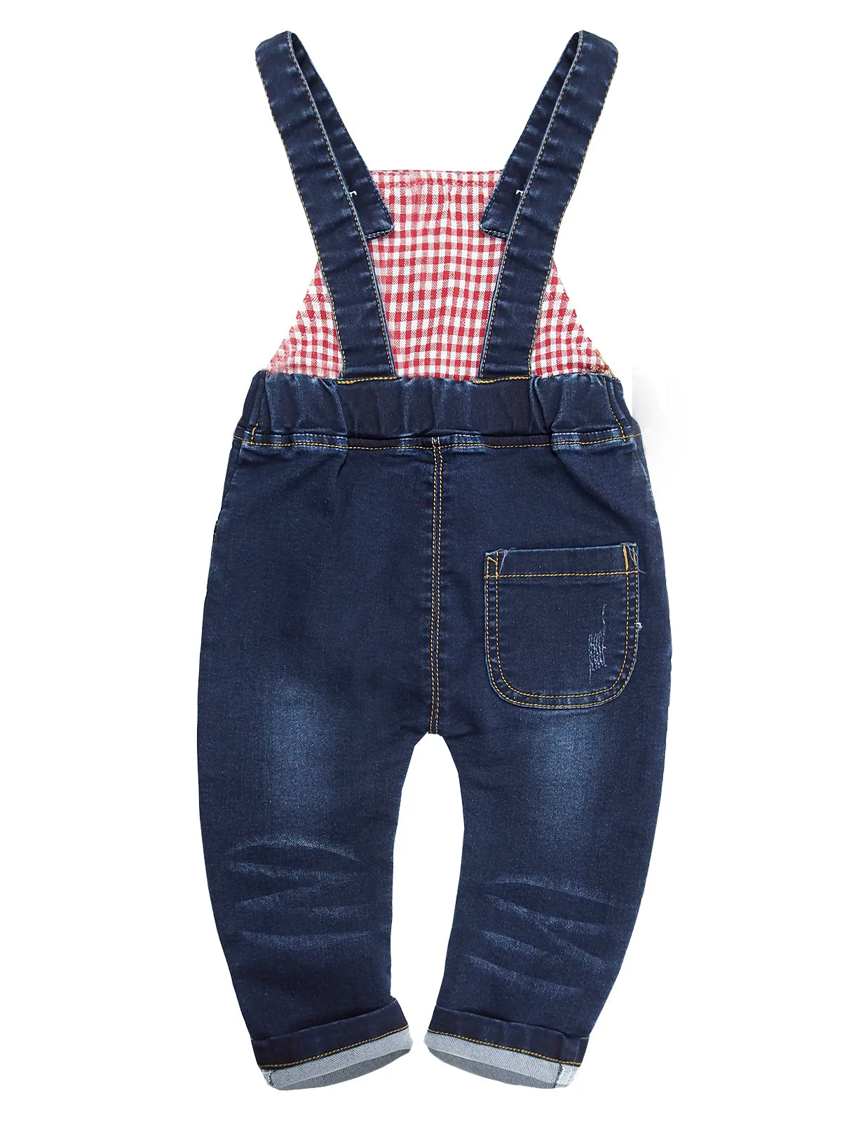 Toddler Water Washed Ripped Soft Denim Overalls