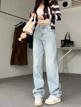 Vintage Light Blue High Waist Straight Leg Jeans from the 90s