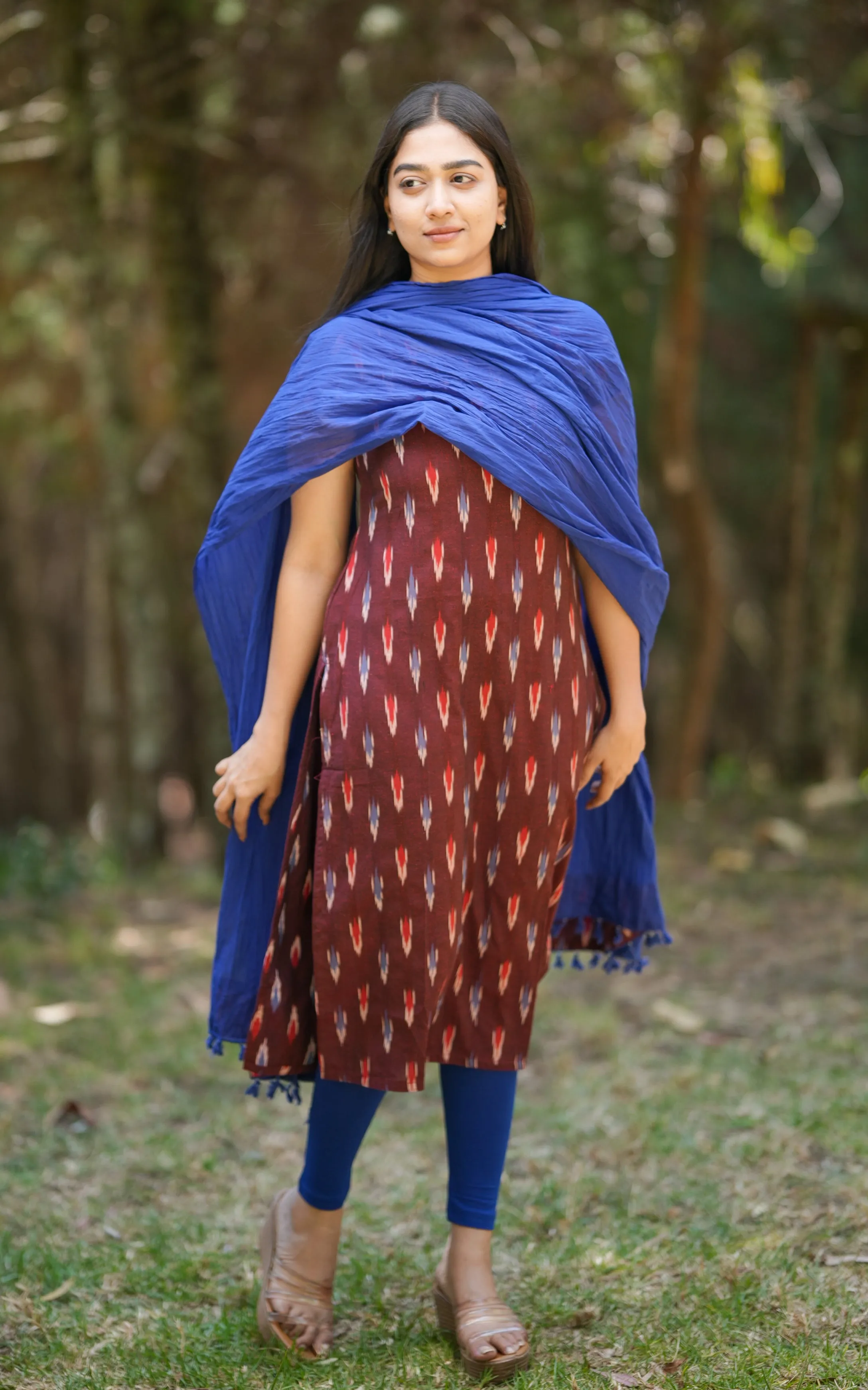 VTV inspired Dark Maroon (Kurti Dupatta)