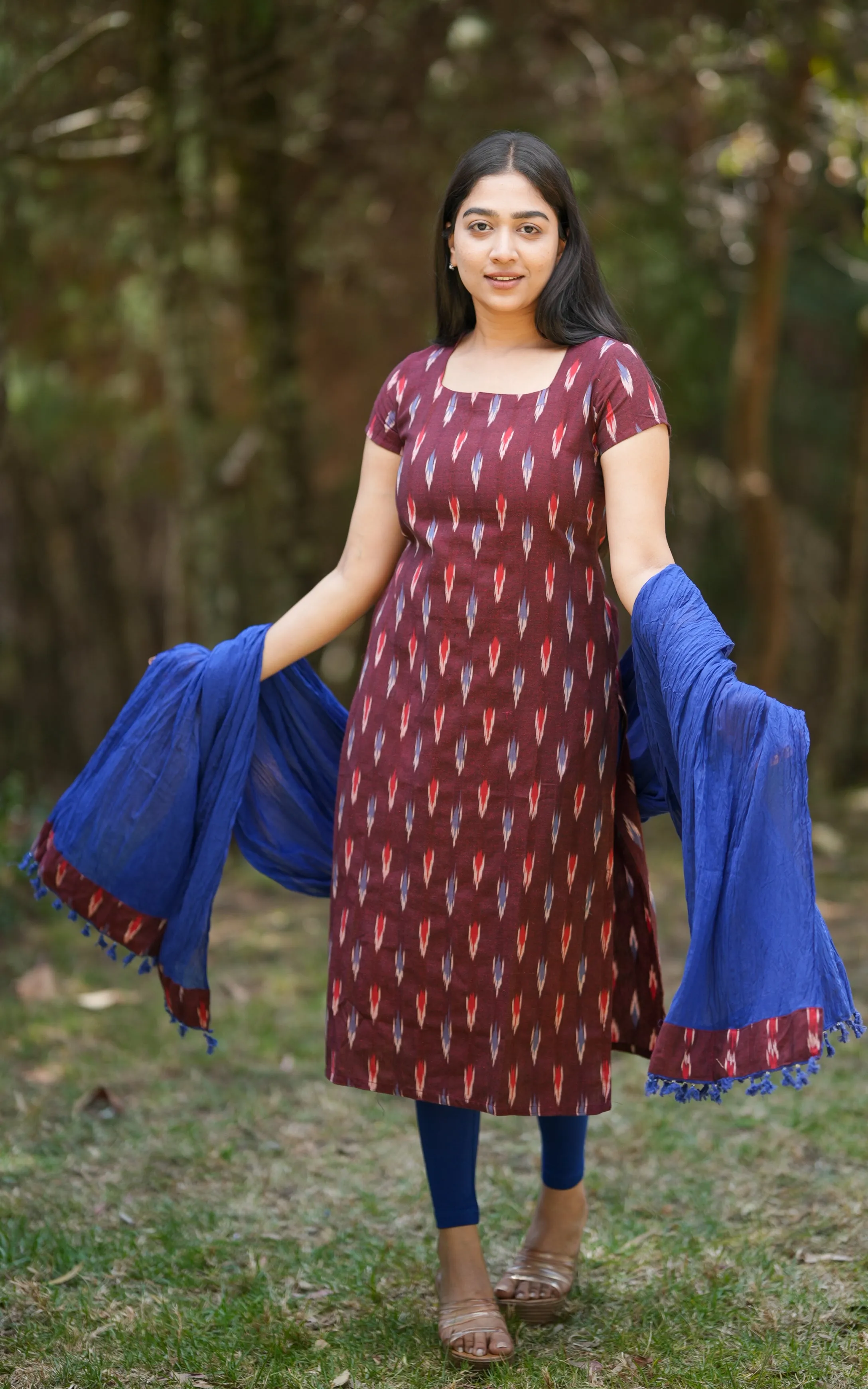 VTV inspired Dark Maroon (Kurti Dupatta)