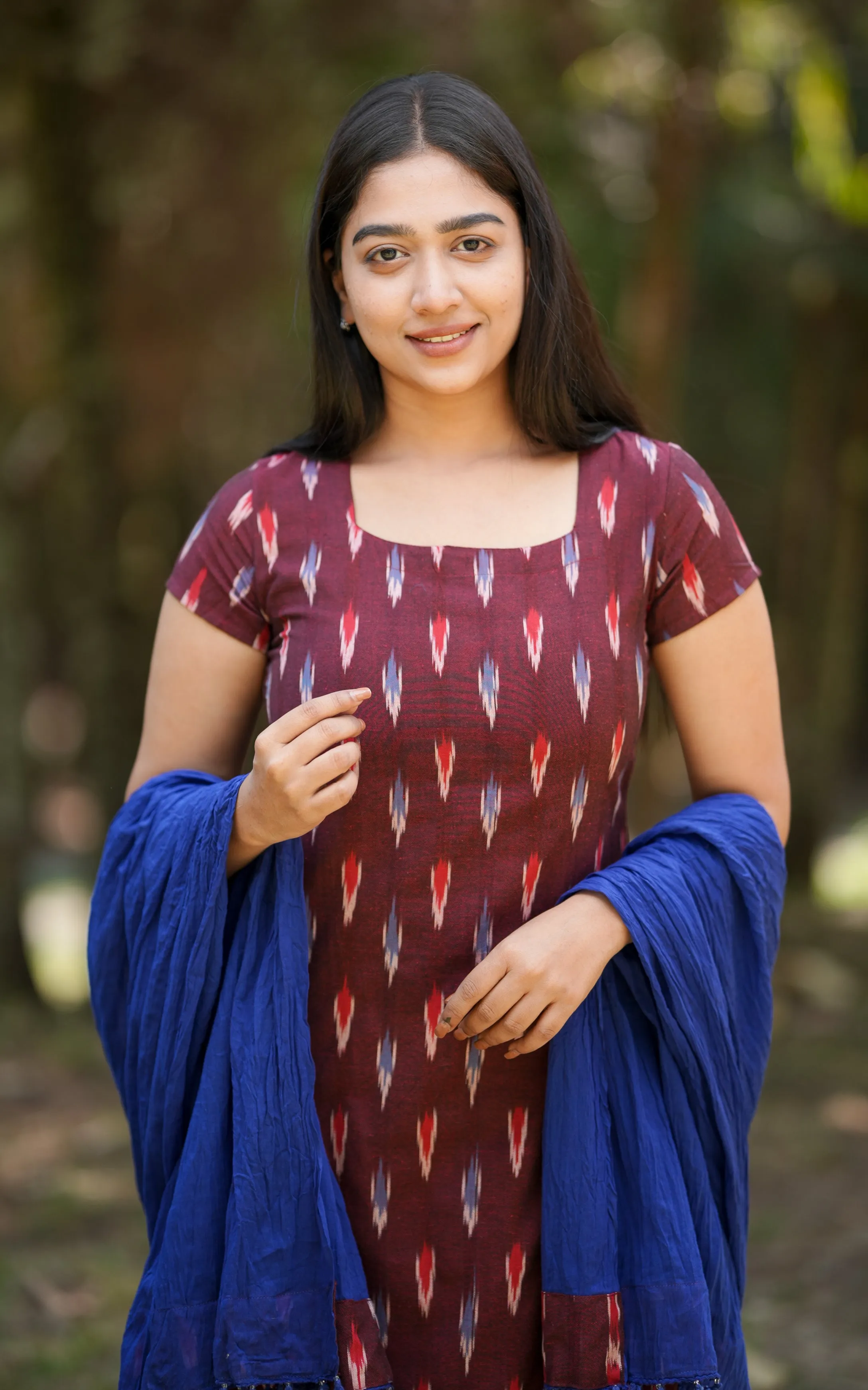 VTV inspired Dark Maroon (Kurti Dupatta)