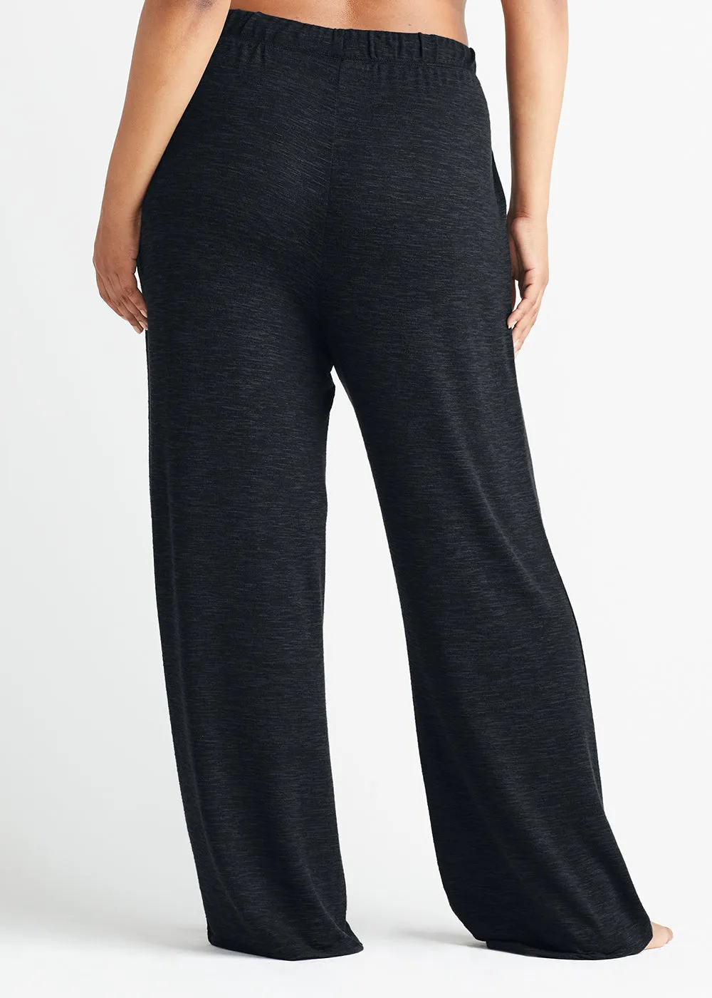 Wide Leg Lounge Pant - Slub Knit