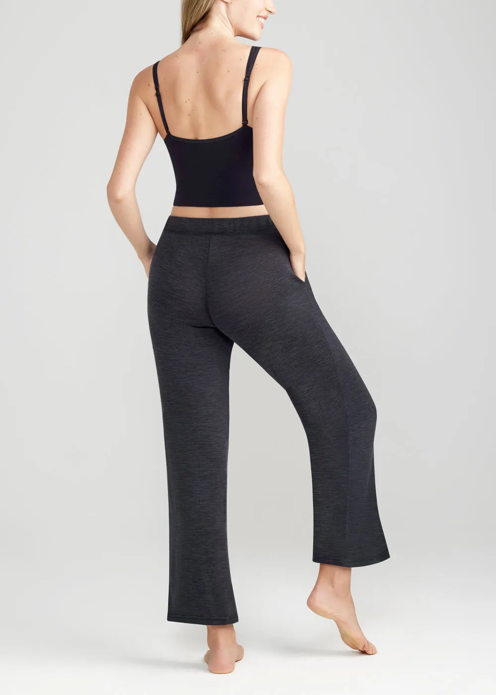 Wide Leg Lounge Pant - Slub Knit