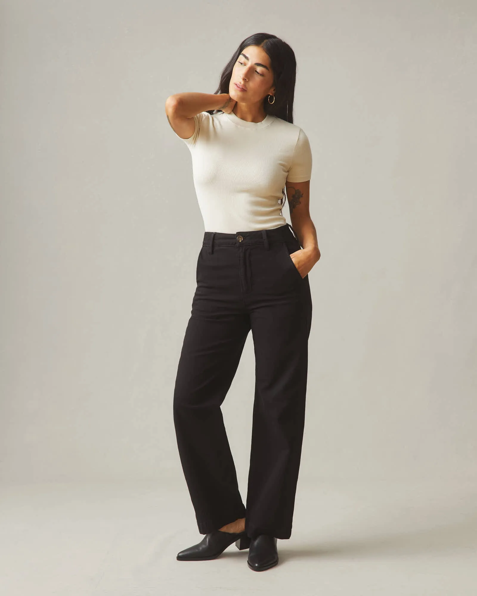 Wide Leg Pant - Black