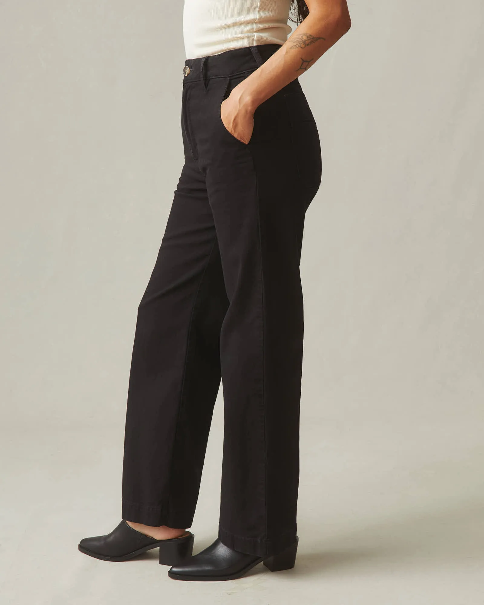 Wide Leg Pant - Black