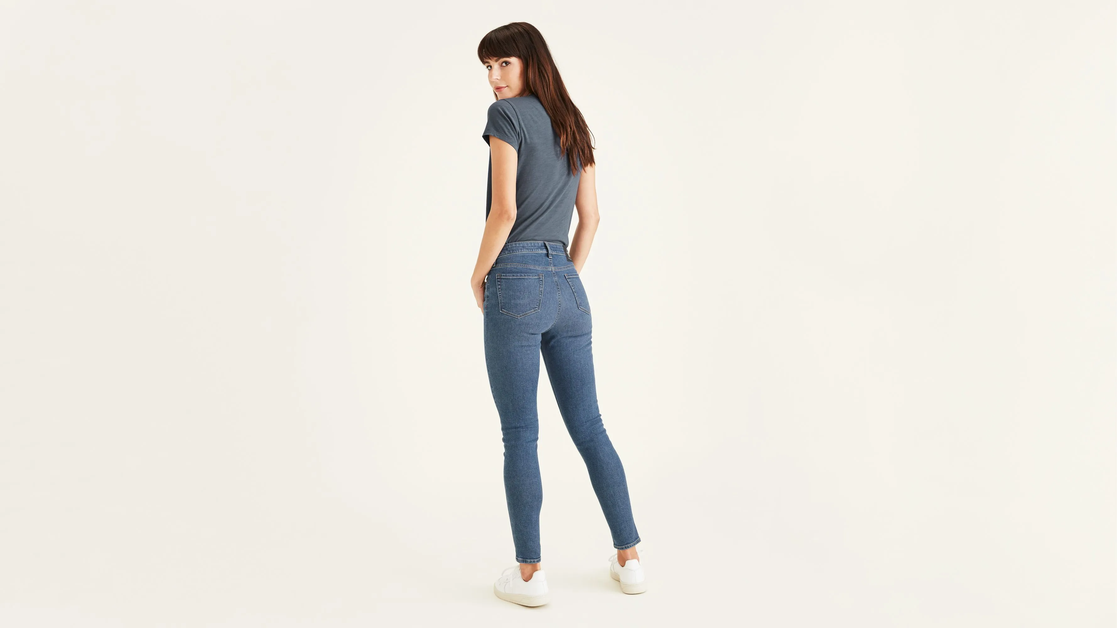 Women's Mid-Rise Skinny Jean Cut Pants